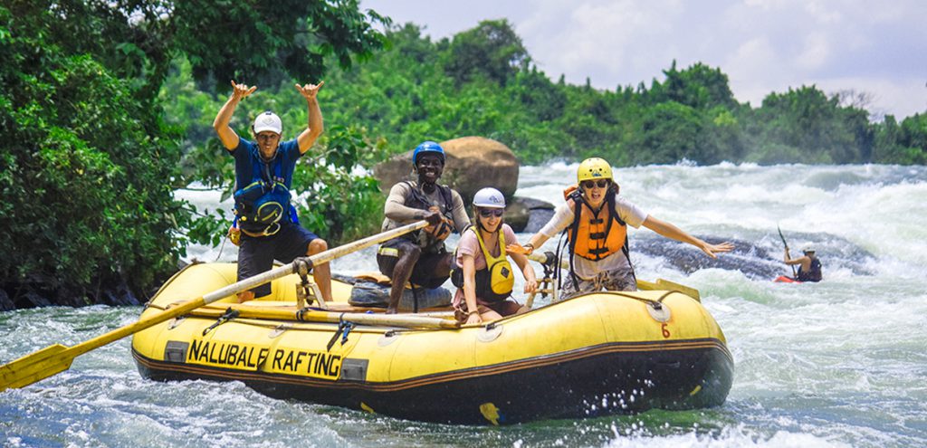 Water rafting on the Nile in Jinja, Eastern Uganda